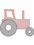 Farm Tractor motif filled machine embroidery design