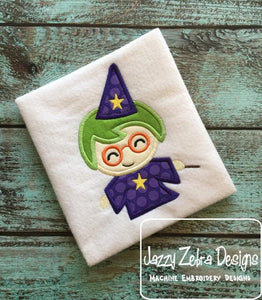 Wizard or Warlock appliqué machine embroidery design