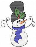 Snowman sketch embroidery design - Christmas sketch embroidery design - Snowman sketch machine embroidery design - instant download design