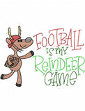 Football is my reindeer game sketch machine embroidery design