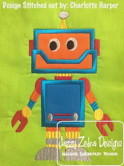 Robot applique machine embroidery design
