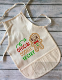 Official cookie tester saying Christmas cookie machine embroidery design