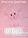 Lamb vintage stitch machine embroidery design