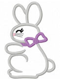 Girl Easter Bunny appliqué machine embroidery design