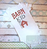 Barn Kid saying machine embroidery design