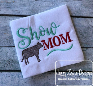 Show Mom saying Cow machine embroidery design
