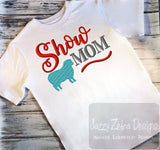 Show Mom saying sheep/lamb machine embroidery design