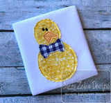 Easter Chick boy raggedy edge bean stitch shabby appliqué machine embroidery design