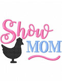 Show Mom saying Chicken machine embroidery design