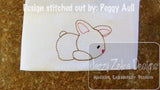Lil bunny vintage stitch machine embroidery design