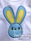 Bunny appliqué machine embroidery design