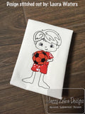 Soccer Boy scrappy appliqué machine embroidery design