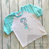 Summer Swirly girl sketch machine embroidery design