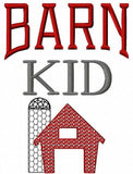 Barn Kid saying machine embroidery design