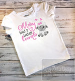 Mary had a little lamb saying machine embroidery design