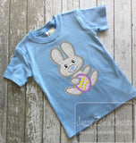 Easter Bunny with Egg appliqué machine embroidery design