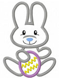 Easter Bunny with Egg appliqué machine embroidery design