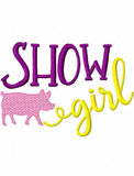 Show Girl Pig machine embroidery design