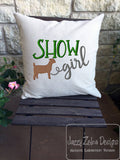 Show Girl saying Goat machine embroidery design