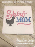 Show Mom saying Chicken machine embroidery design
