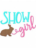 Show Girl Bunny machine embroidery design