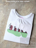Parade of Lady Bugs sketch machine embroidery design