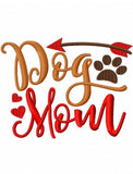 Dog Mom saying machine embroidery design