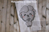 Lamb sketch machine embroidery design