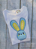 Bunny appliqué machine embroidery design