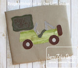 Play dirty saying Jeep shabby chic bean stitch appliqué machine embroidery design
