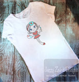 Swirly Girl Artist painting sketch machine embroidery design