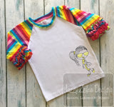 Swirly girl sketch machine embroidery design