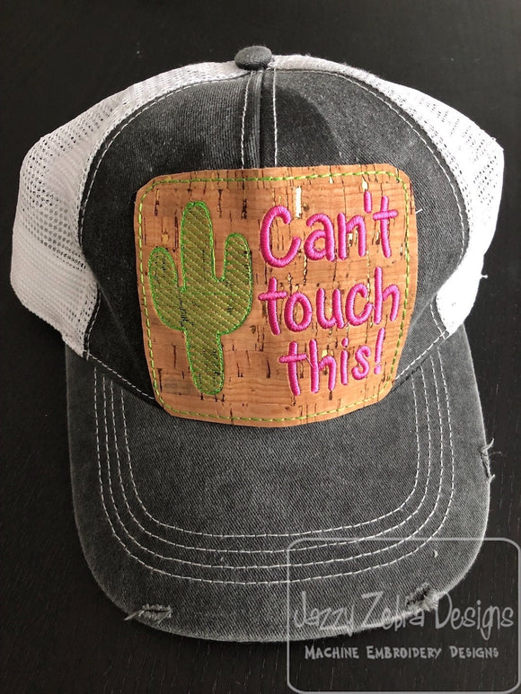 Can't touch this saying raggedy bean stitch shabby appliqué machine embroidery design