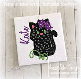 Fuzzy Cat Applique machine Embroidery Design