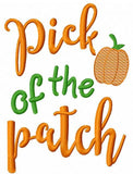 Pick of the patch saying machine embroidery design