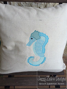 Sea Horse Sketch Machine Embroidery Design