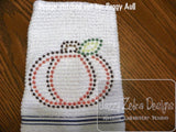 Pumpkin candlewick stitch machine embroidery design