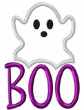 Boo Halloween Ghost applique machine embroidery design