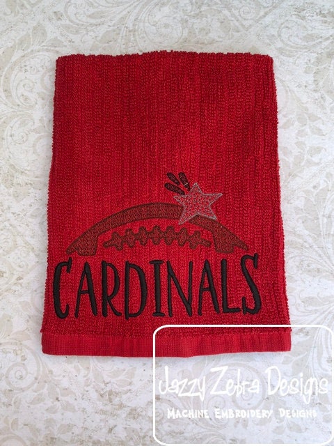 Cardinals Football machine embroidery design