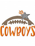 Cowboys Football machine embroidery design