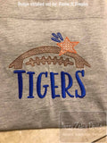 Tigers football machine embroidery design