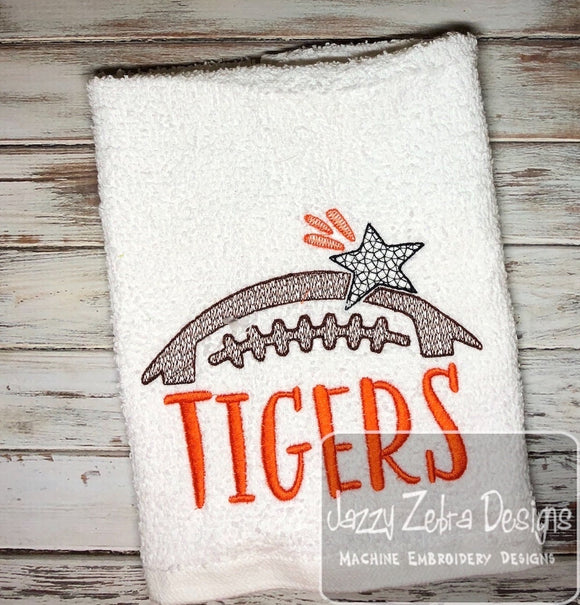 Tigers football machine embroidery design