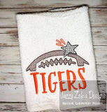 Tigers football machine embroidery design