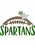 Spartans football machine embroidery design