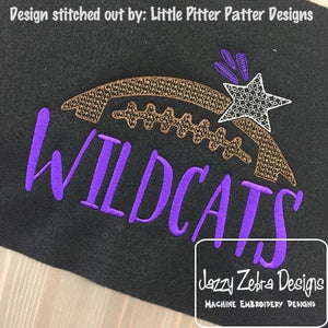 Wildcats football machine embroidery design