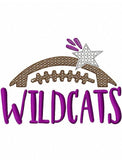 Wildcats football machine embroidery design
