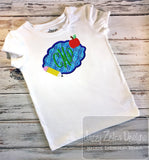 Back to school grade level apple and pencil applique machine embroidery design bundle