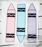 3 Crayons sketch machine embroidery design