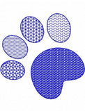 Paw Print motif filled machine embroidery design