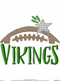 Vikings Football machine embroidery design